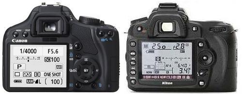 Nikon D90 и Canon 450D