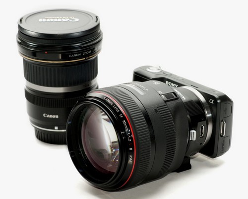 Автофокусный адаптер объективов Canon на Nex систему